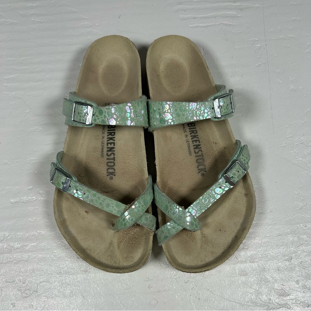 Birkenstock Mint Mayari Snakeprint Sandals US 9-9.5